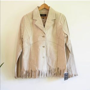 Vintage Leather Jacket with fringe